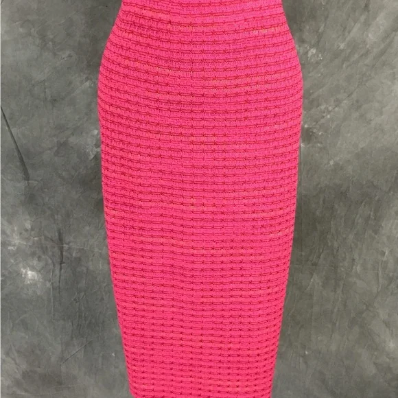 Pink Knee-Length Pencil Skirt suit - Picture 2 of 5